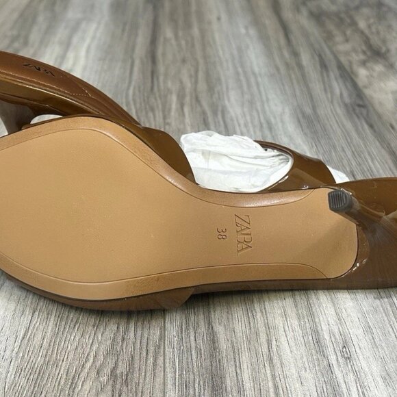 ZARA Patent Leather Stilleto Heeled sandals - Picture 8 of 10